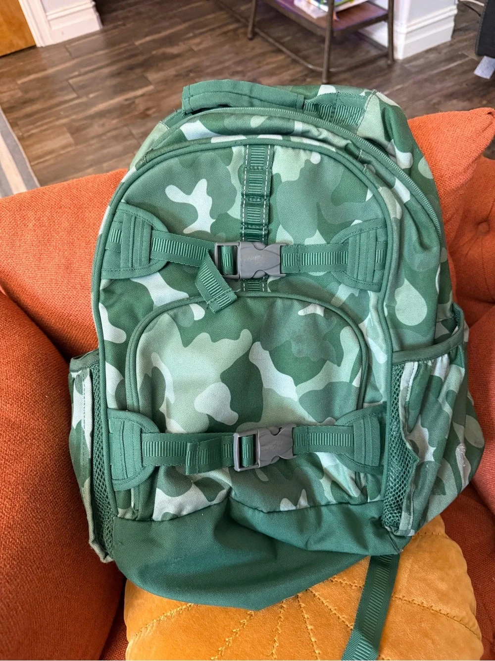 Pottery Barn Kids Green Camo Backpack